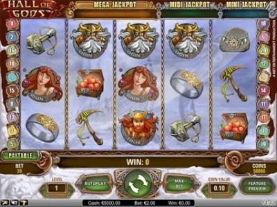 Hall of gods netent videoslot